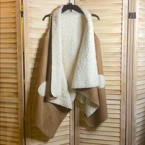 Suede/Sherpa vest